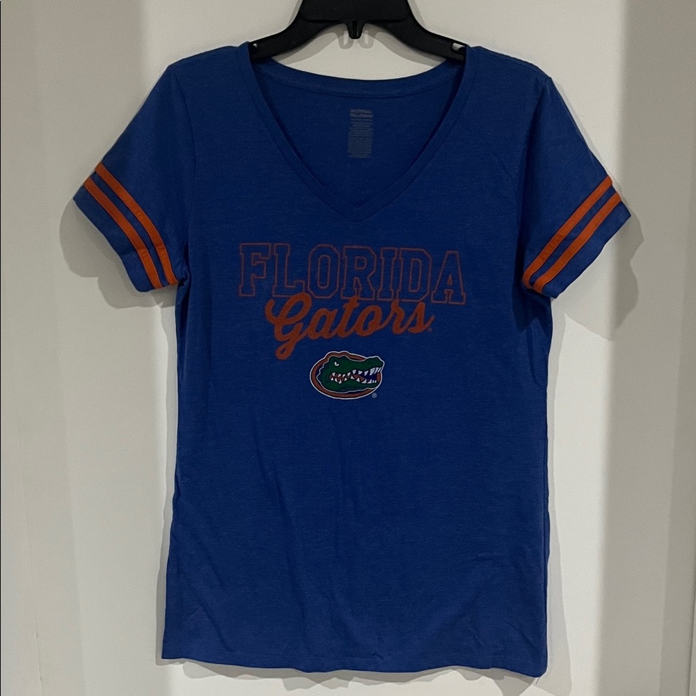Blue Florida Gators Women's V-Neck T-Shirt UF